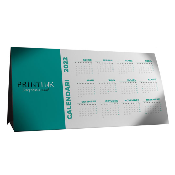 Calendari sobretaula encolat