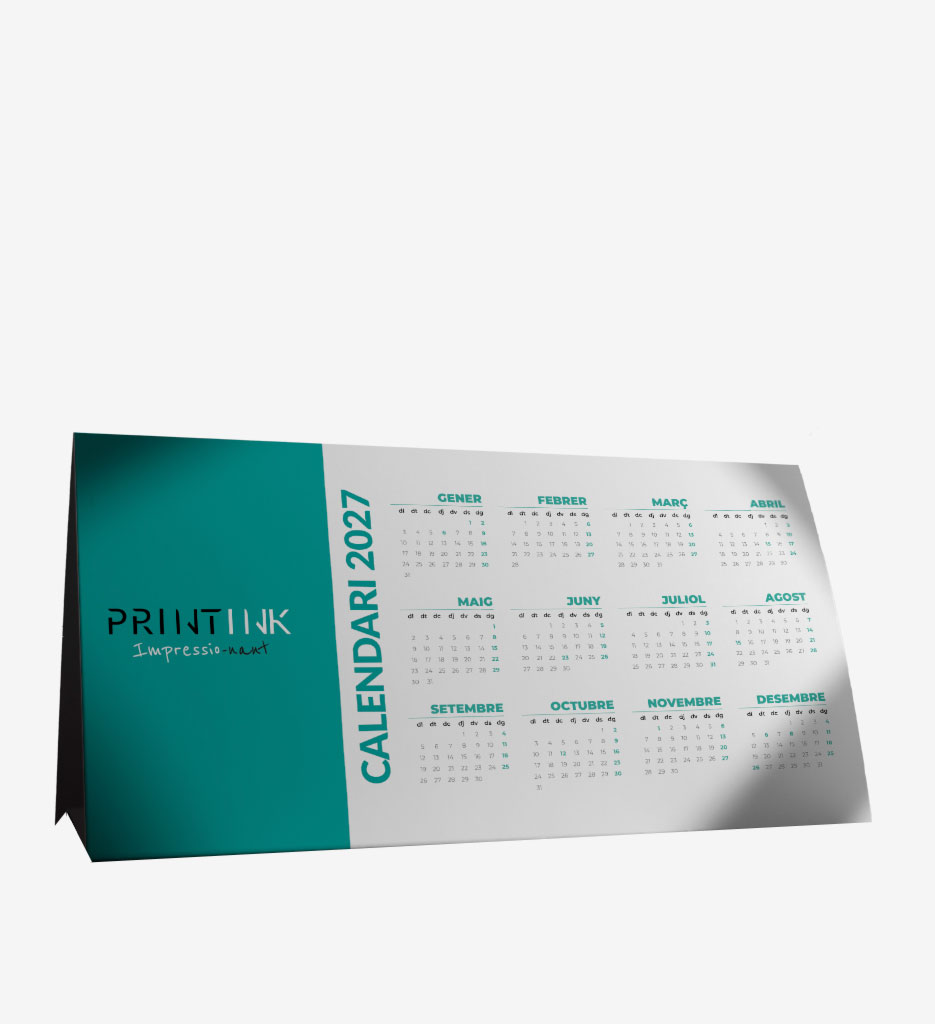Calendario sobremesa encolado